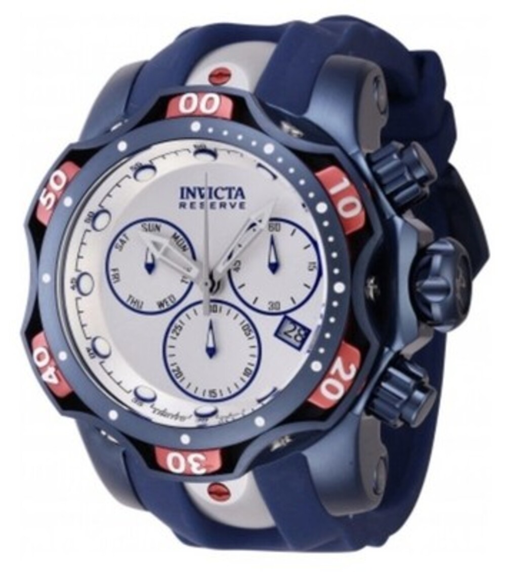 Invicta 52.5mm Reserve Venom Men Model 46160 - Men's Blue Red Watch Quartz